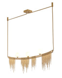 Bethel Gold Chandelier in Stainless Steel & Glass