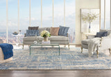 Nourison Ellora ELL01 Modern Handmade Knotted Indoor only Area Rug Blue 8'6" x 11'6" 99446384584