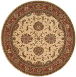 Nourison Living Treasures LI04 Persian Machine Made Loomed Indoor only Area Rug Ivory/Red 7'10" x ROUND 99446674968