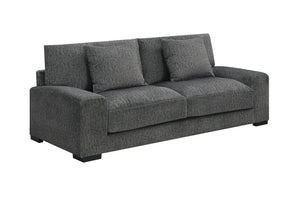 Porter Designs Big Chill Soft Microfiber Contemporary Sofa Gray 01-33C-01-4438