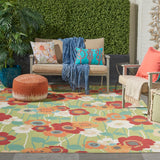 Nourison Waverly Sun N' Shade SND27 Outdoor Machine Made Power-loomed Indoor/outdoor Area Rug Seaglass 10' x 13' 99446234315