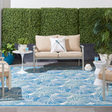 Nourison Waverly Sun N' Shade SND90 Outdoor Machine Made Power-loomed Indoor/outdoor Area Rug Blue 10' x 13' 99446853806
