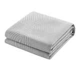 Ridge Grey Queen 3pc Quilt Set