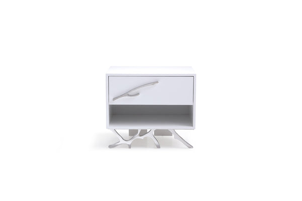 VIG Furniture Modrest Legend Modern White Nightstand VGVCN8111-WHT