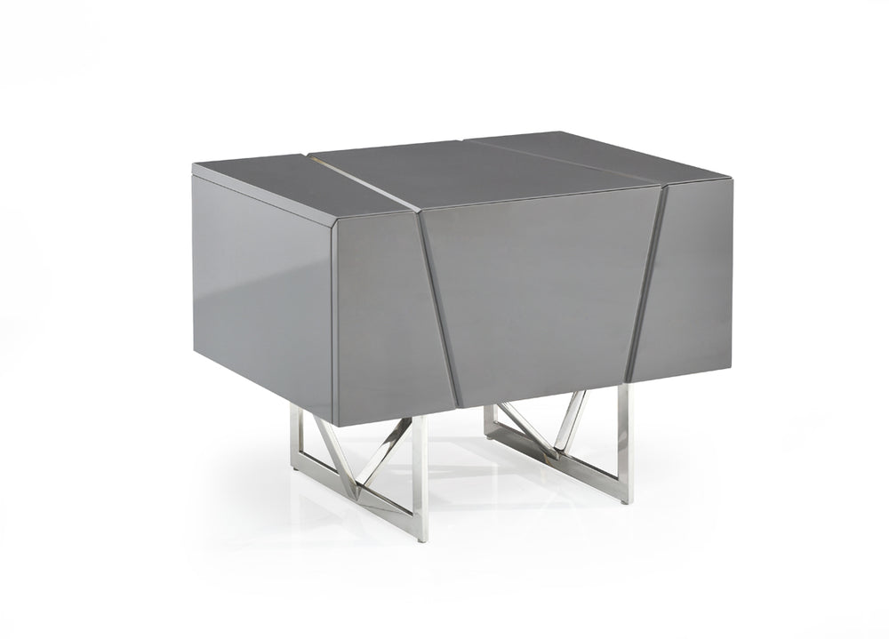 VIG Furniture Modrest Chrysler Modern Grey Nightstand VGVCN8978-GRY