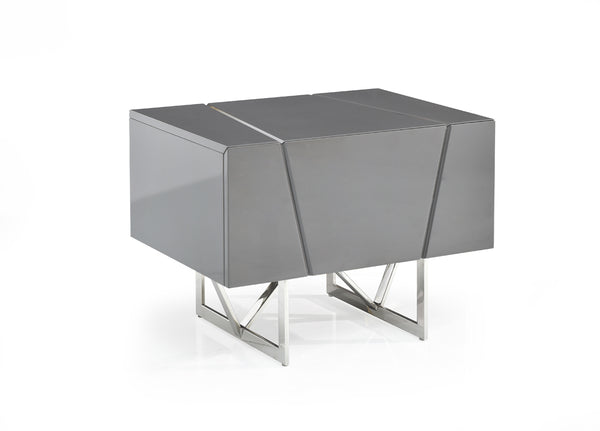 VIG Furniture Modrest Chrysler Modern Grey Nightstand VGVCN8978-GRY