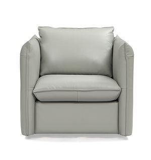 VIG Furniture Divani Casa Tamworth Modern Grey Leather Swivel Chair VGCAN912-7376