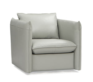 VIG Furniture Divani Casa Tamworth Modern Grey Leather Swivel Chair VGCAN912-7376