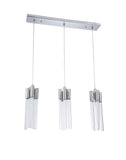 Bethel Chrome Chandelier in Metal & Glass