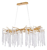 Bethel Gold Chandelier in Aluminum & Glass