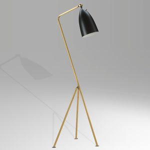 Bethel Black Floor Lamp in Metal