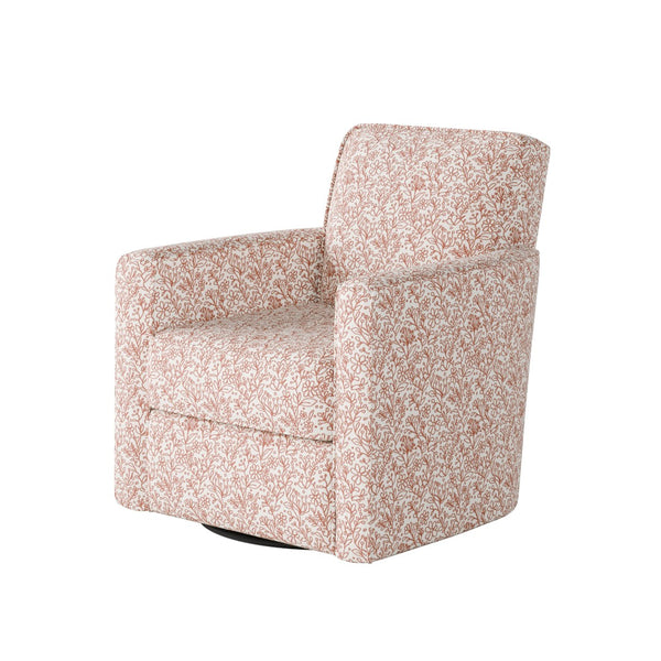 Fusion 402G-C Transitional Swivel Glider Chair 402G-C Clover Coral Swivel Glider