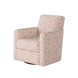 Fusion 402G-C Transitional Swivel Glider Chair 402G-C Clover Coral Swivel Glider