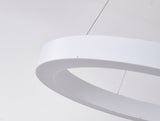 Bethel Matte White LED Chandelier in Iron & Acrylic