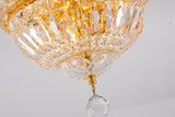 Bethel Gold Flush Mount in Metal & Crystal