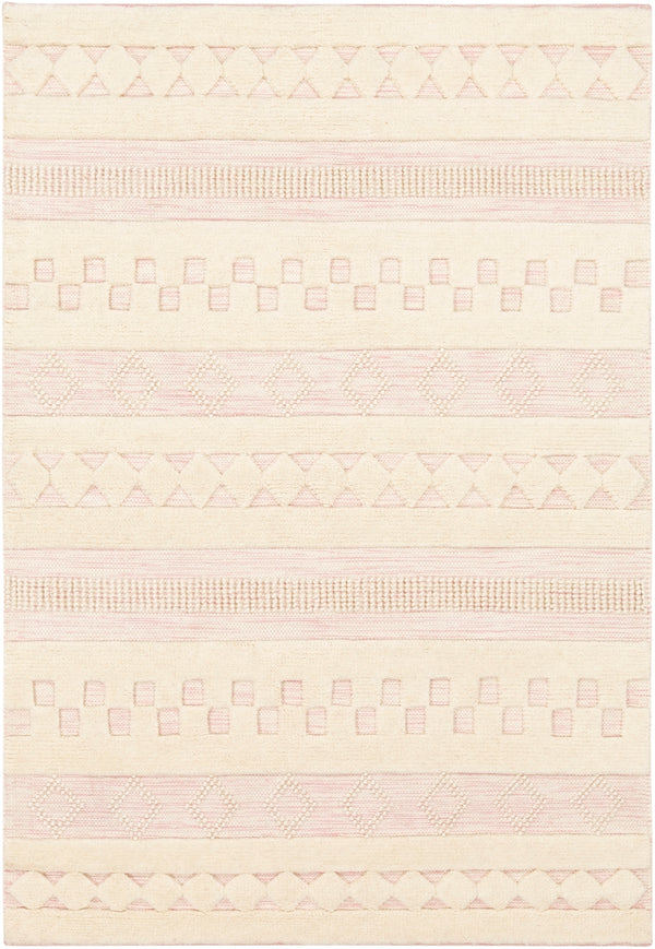 Nairobi NAB-2301 Global Wool Rug NAB2301-576 Pale Pink, Cream 100% Wool 5' x 7'6"