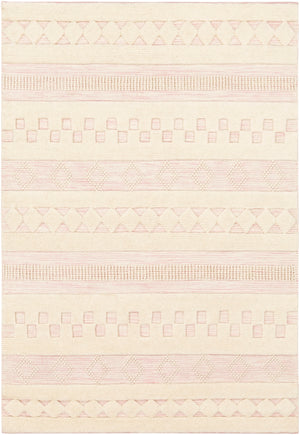 Nairobi NAB-2301 Global Wool Rug NAB2301-576 Pale Pink, Cream 100% Wool 5' x 7'6"