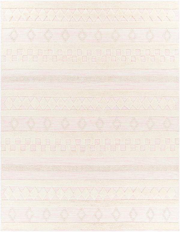 Nairobi NAB-2301 Global Wool Rug NAB2301-810 Pale Pink, Cream 100% Wool 8' x 10'
