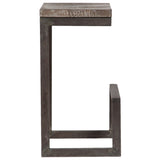 Porter Designs Cube Solid Mango Wood & Metal Industrial Bar Stool Gray 07-108-24-5260