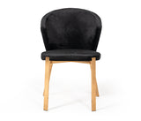 VIG Furniture Modrest Nadia Modern Black Velvet & Rosegold Dining Chair (Set of 2) VGVCB209-BLKRG