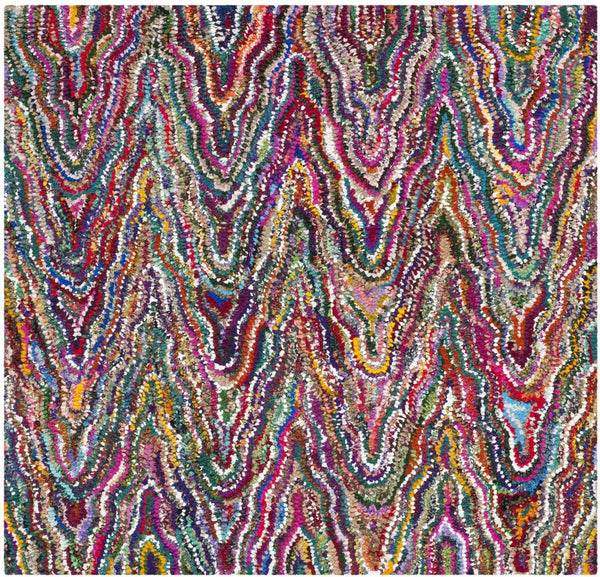 Safavieh Nantucket Hand Tufted 70% Cotton and 30% Polyester Rug NAN312A-4SQ