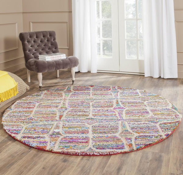 Safavieh Nantucket Hand Tufted 80% Cotton and 20% Jute Rug NAN438A-4SQ