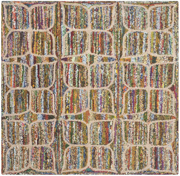 Safavieh Nantucket Hand Tufted 80% Cotton and 20% Jute Rug NAN438A-4SQ