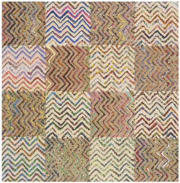 Safavieh Nantucket 602 Hand Tufted 50% Wool and 50% Cotton Rug NAN602A-4SQ