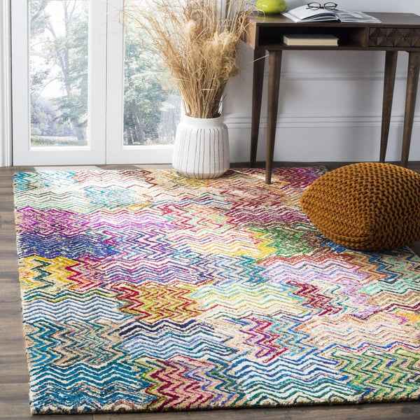 Safavieh Nantucket 602 Hand Tufted 50% Wool and 50% Cotton Rug NAN602A-4SQ