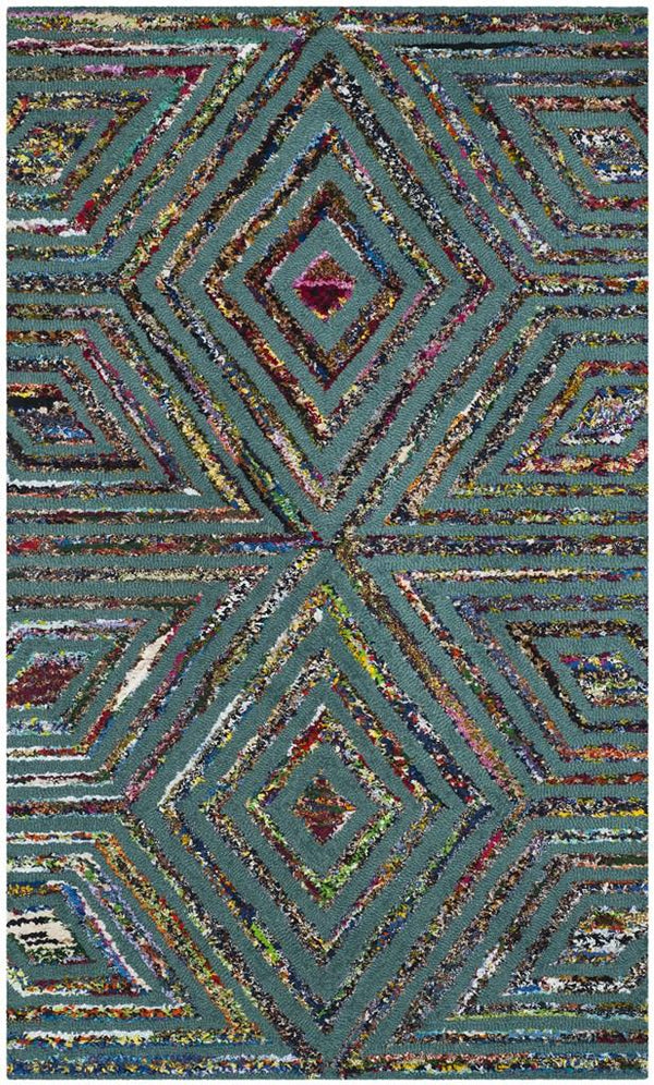 Safavieh Nantucket 607 Hand Tufted 50% Wool and 50% Cotton Rug NAN607A-4SQ