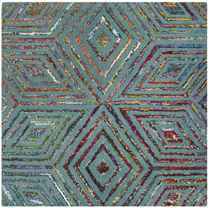 Safavieh Nantucket 607 Hand Tufted 50% Wool and 50% Cotton Rug NAN607A-4SQ