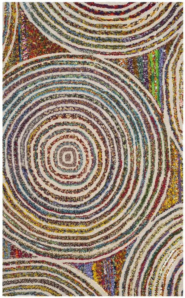 Safavieh Nantucket 610 Hand Tufted 50% Wool and 50% Cotton Rug NAN610A-4SQ