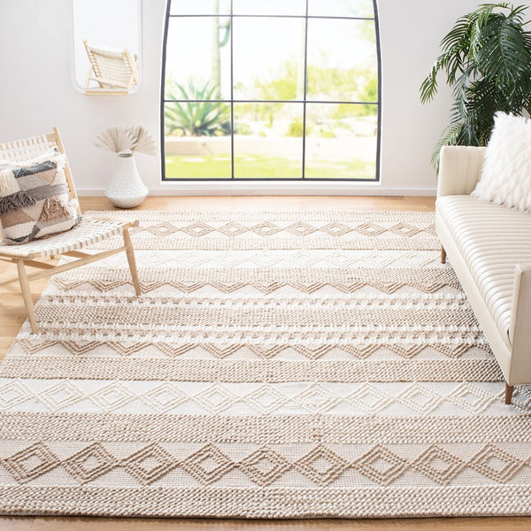 Safavieh Natura 102 Hand Woven 60% Wool and 40% Cotton Rug NAT102B-9SQ