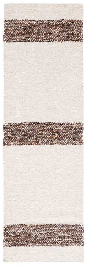 Natura 321 Hand Woven 90% Wool, 10% Cotton 0 Rug Ivory / Brown 90% Wool, 10% Cotton NAT321A-9