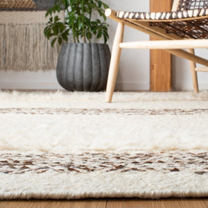 Natura 321 Hand Woven 90% Wool, 10% Cotton 0 Rug Ivory / Brown 90% Wool, 10% Cotton NAT321A-9