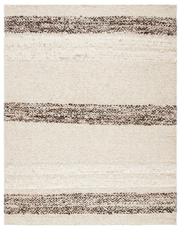 Natura 321 Hand Woven 90% Wool, 10% Cotton 0 Rug Ivory / Brown 90% Wool, 10% Cotton NAT321A-9