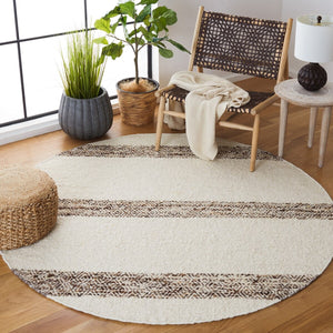 Natura 321 Hand Woven 90% Wool, 10% Cotton 0 Rug Ivory / Brown 90% Wool, 10% Cotton NAT321A-9