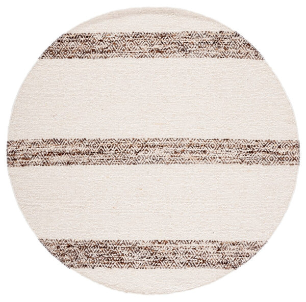 Natura 321 Hand Woven 90% Wool, 10% Cotton 0 Rug Ivory / Brown 90% Wool, 10% Cotton NAT321A-9