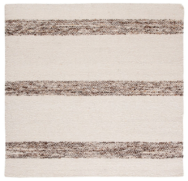 Natura 321 Hand Woven 90% Wool, 10% Cotton 0 Rug Ivory / Brown 90% Wool, 10% Cotton NAT321A-9