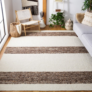 Natura 321 Hand Woven 90% Wool, 10% Cotton 0 Rug Ivory / Brown 90% Wool, 10% Cotton NAT321A-9