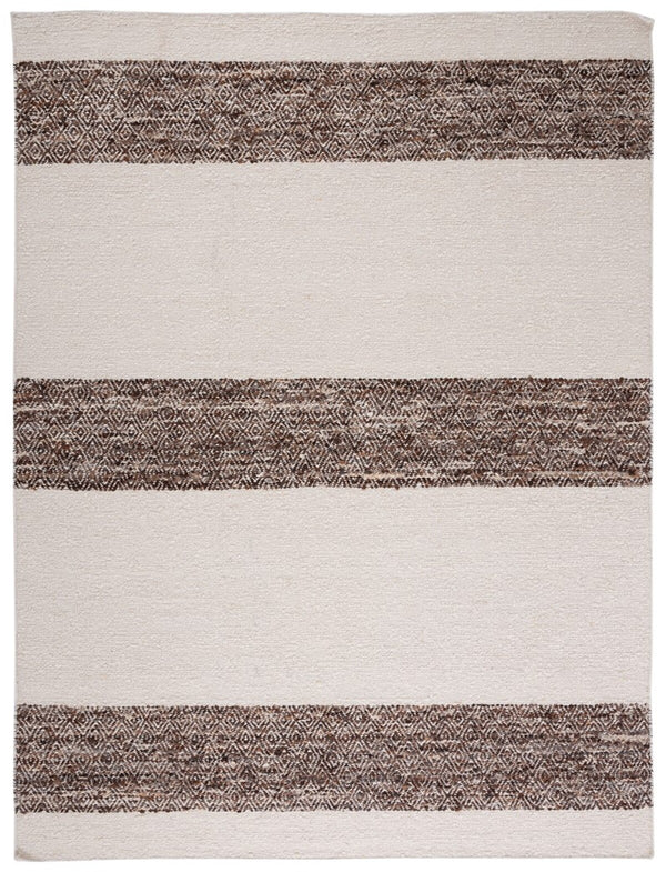 Natura 321 Hand Woven 90% Wool, 10% Cotton 0 Rug Ivory / Brown 90% Wool, 10% Cotton NAT321A-9