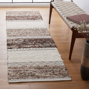 Natura 326 Hand Woven 90% Wool, 10% Cotton 0 Rug Brown / Ivory 90% Wool, 10% Cotton NAT326T-9