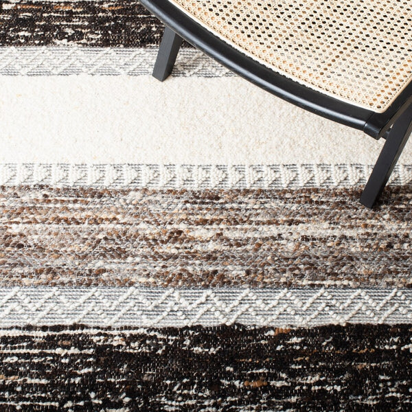 Natura 326 Hand Woven 90% Wool, 10% Cotton 0 Rug Brown / Ivory 90% Wool, 10% Cotton NAT326T-9