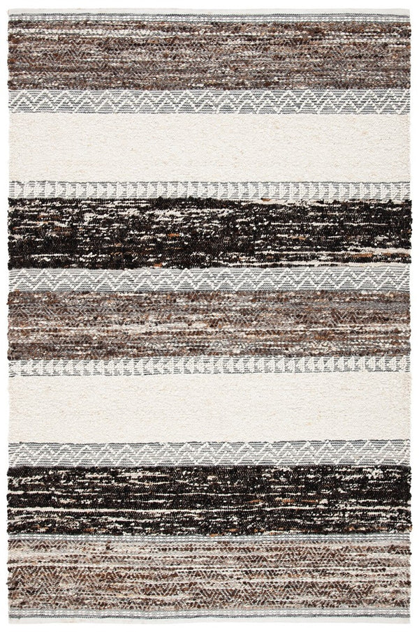 Natura 326 Hand Woven 90% Wool, 10% Cotton 0 Rug Brown / Ivory 90% Wool, 10% Cotton NAT326T-9