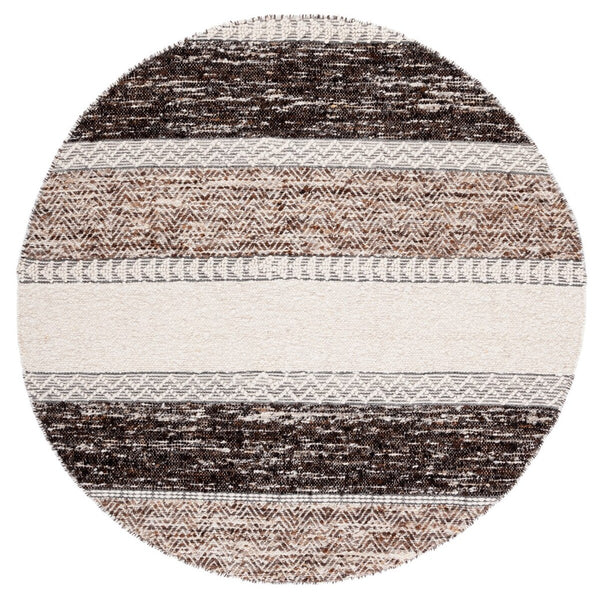 Natura 326 Hand Woven 90% Wool, 10% Cotton 0 Rug Brown / Ivory 90% Wool, 10% Cotton NAT326T-9