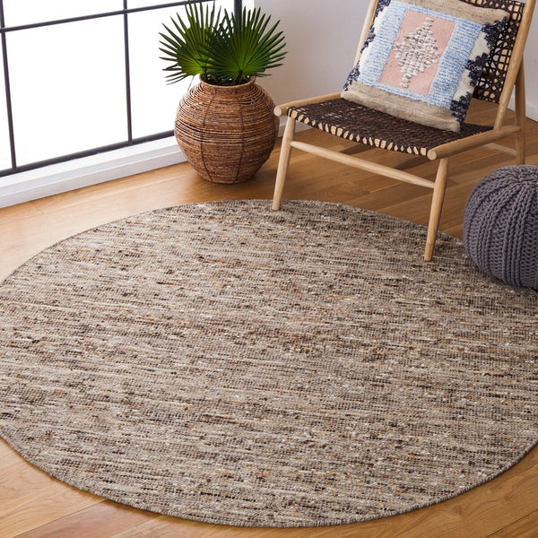 Natura 327 Hand Woven 90% Wool, 10% Cotton 0 Rug Brown / Ivory 90% Wool, 10% Cotton NAT327T-9