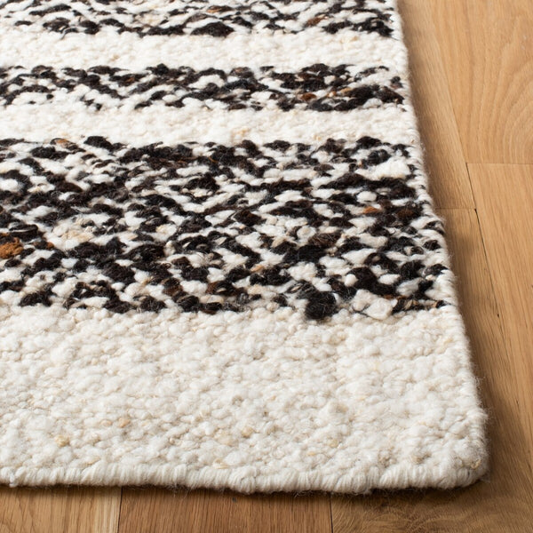 Natura 328 Hand Woven 90% Wool, 10% Cotton 0 Rug Black / Ivory 90% Wool, 10% Cotton NAT328Z-9