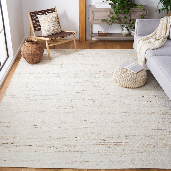 Natura 330 Hand Woven 90% Wool, 10% Cotton 0 Rug Ivory / Light Grey 90% Wool, 10% Cotton NAT330A-9