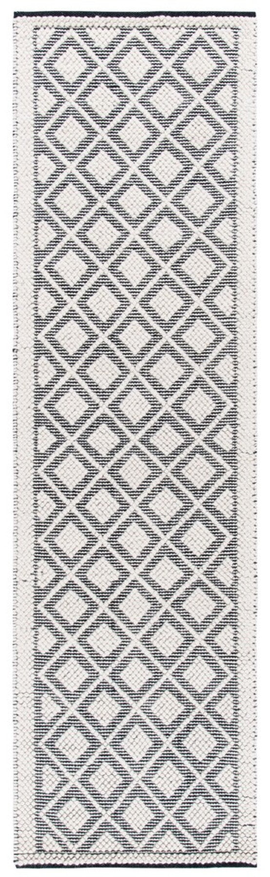 Natura 475 Bohemian Hand Woven 60% Wool, 40% Cotton Rug Ivory / Black