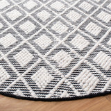 Safavieh Natura 475 Hand Woven 60% Wool, 40% Cotton Rug Ivory / Black 60% Wool, 40% Cotton NAT475A-8